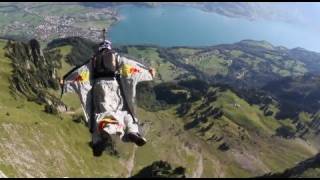 Wingsuit Gliding through the Crack Gorge in Switzerland