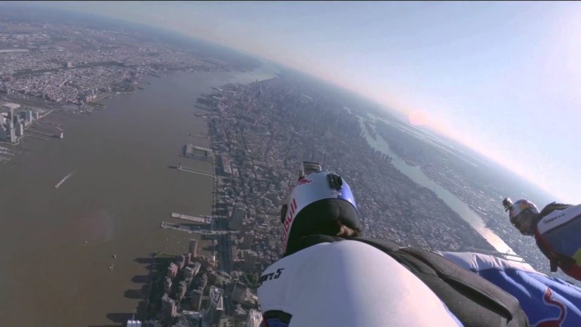 Wingsuit Flying Over New York City FULL POV