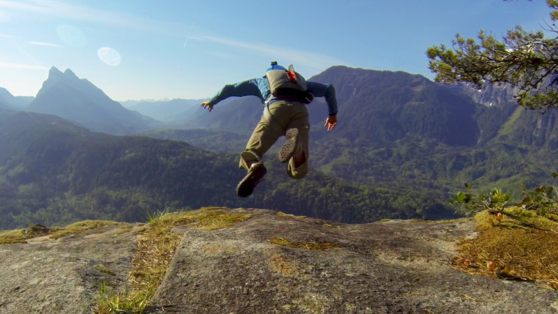 He jumps. Big jumping. We Jump him. Super big Jump in knowledge.