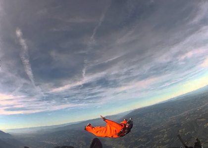 Bob wingsuit flying Tirunelveli 19.10.2014 still at school.